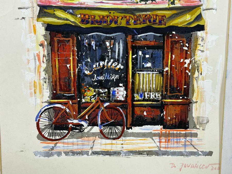 Original Singed Parisian Painting On Paper 10.5 X 13.5 [Photo 7]