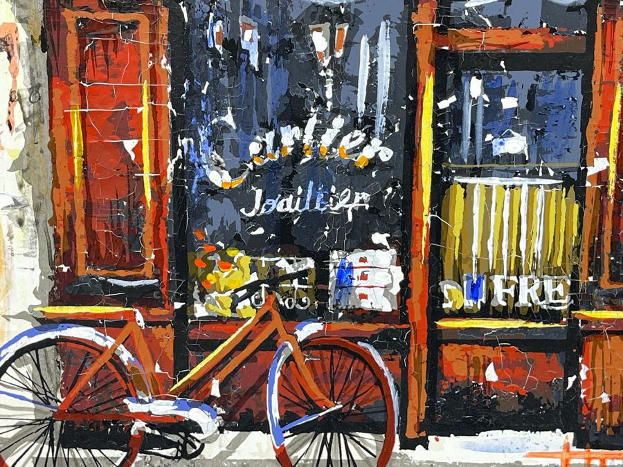 Original Singed Parisian Painting On Paper 10.5 X 13.5 [Photo 9]