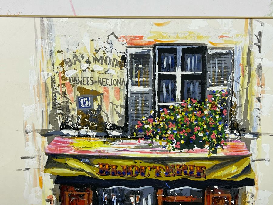 Original Singed Parisian Painting On Paper 10.5 X 13.5 [Photo 5]