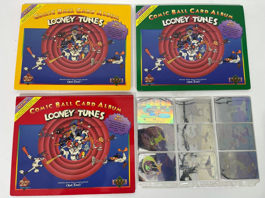 Collection Of Upper Deck Looney Tunes Comic Ball Cards Complete Set Of All 3 Sets