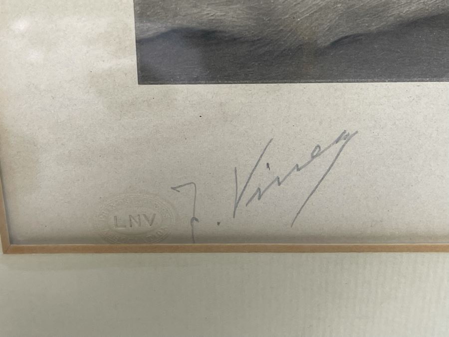 Antique Engraving By F. Vinea Firenze Titled 'Un Reve D' Amour' 'A Dream Of Love' 1896 Fishel Adler & Schwartz NY Printed In Austria Francesco Vinea (Italian, 1845-1902) Facsimile Signed Lower Right / Appears To Be Pencil Signed By F. Vinea In Lower Left [Photo 23]