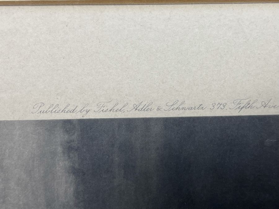 Antique Engraving By F. Vinea Firenze Titled 'Un Reve D' Amour' 'A Dream Of Love' 1896 Fishel Adler & Schwartz NY Printed In Austria Francesco Vinea (Italian, 1845-1902) Facsimile Signed Lower Right / Appears To Be Pencil Signed By F. Vinea In Lower Left [Photo 29]