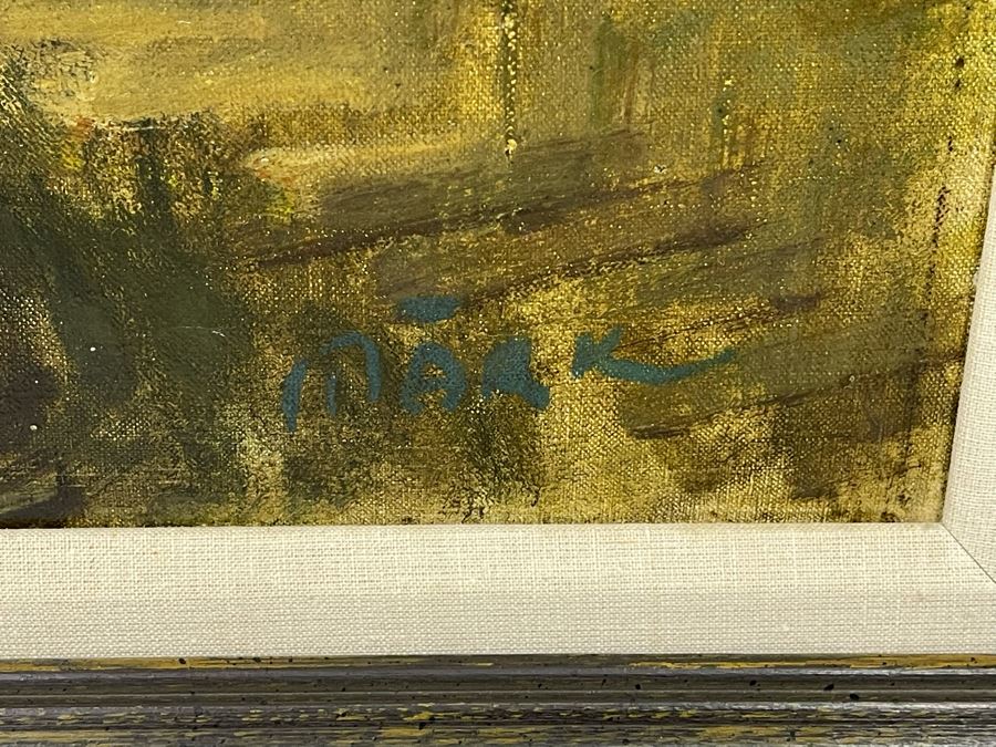 Louis Mark (1867-1942) Original Impressionist Painting On Canvas Signed Lower Right 22 X 31 Framed 26 X 35, Hungarian Painter Aka Lajos Mark [Photo 8]