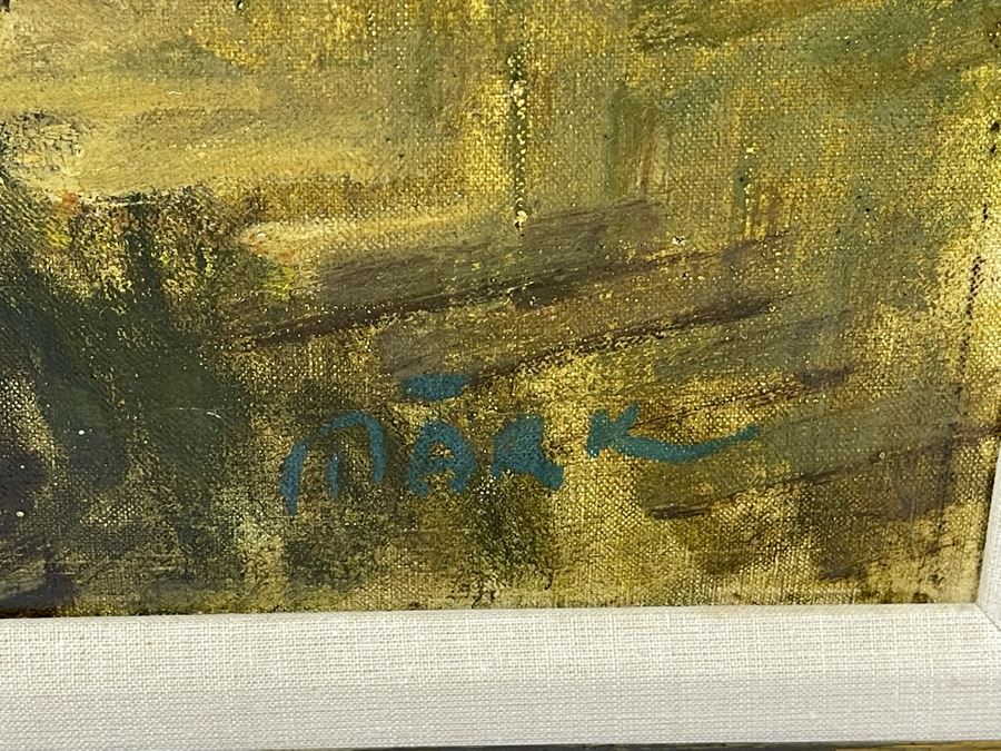 Louis Mark (1867-1942) Original Impressionist Painting On Canvas Signed Lower Right 22 X 31 Framed 26 X 35, Hungarian Painter Aka Lajos Mark [Photo 9]