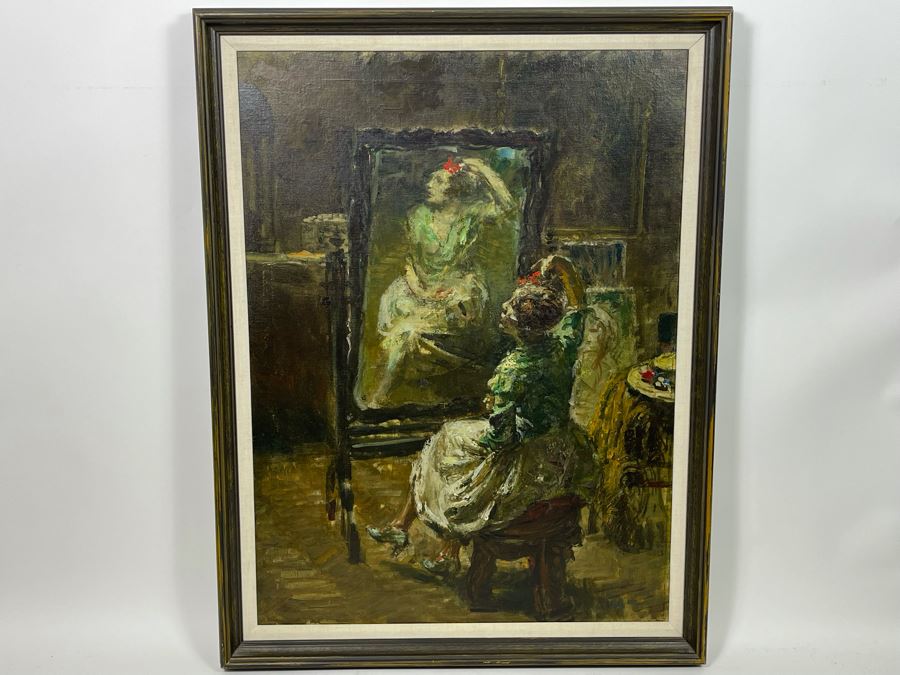 Louis Mark (1867-1942) Original Impressionist Painting On Canvas Signed Lower Right 22 X 31 Framed 26 X 35, Hungarian Painter Aka Lajos Mark [Photo 12]