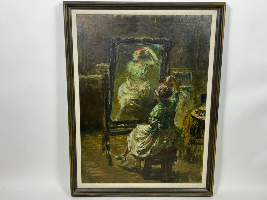 Louis Mark (1867-1942) Original Impressionist Painting On Canvas Signed Lower Right 22 X 31 Framed 26 X 35, Hungarian Painter Aka Lajos Mark [Photo 3]