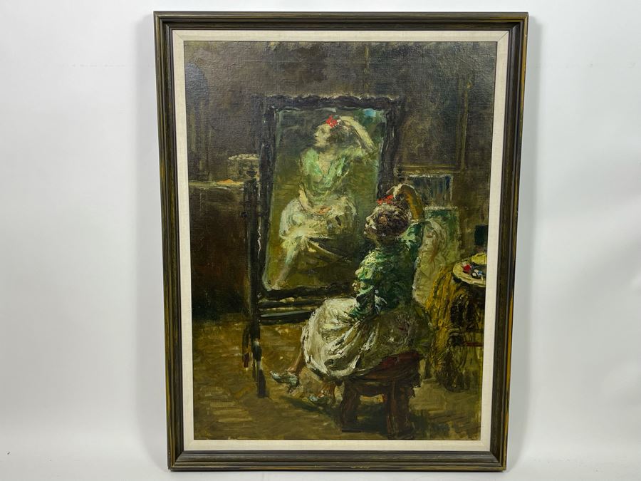 Louis Mark (1867-1942) Original Impressionist Painting On Canvas Signed Lower Right 22 X 31 Framed 26 X 35, Hungarian Painter Aka Lajos Mark [Photo 14]