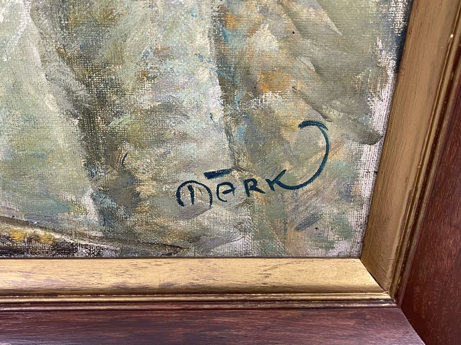 Louis Mark (1867-1942) Original Impressionist Painting On Canvas Signed Lower Right 24 X 32 Framed 28 X 36, Hungarian Painter Aka Lajos Mark [Photo 12]