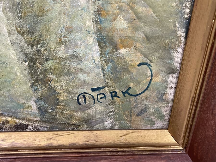 Louis Mark (1867-1942) Original Impressionist Painting On Canvas Signed Lower Right 24 X 32 Framed 28 X 36, Hungarian Painter Aka Lajos Mark [Photo 13]