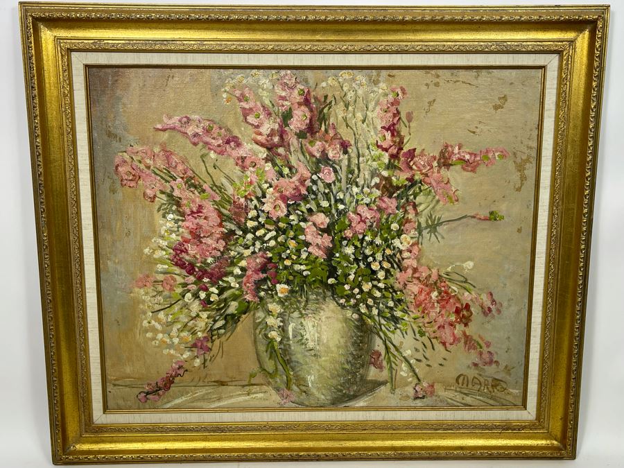 Louis Mark (1867-1942) Original Impressionist Painting On Canvas Signed Lower Right 30 X 24 Framed 37 X 31, Hungarian Painter Aka Lajos Mark [Photo 4]