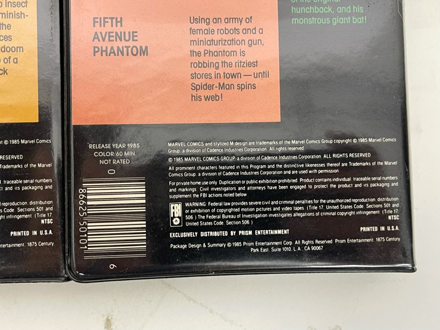 (4) Vintage Marvel Comics VHS Tapes: Captain America, Spider Woman, The Amazing Spider-Man And The Incredible Hulk [Photo 9]