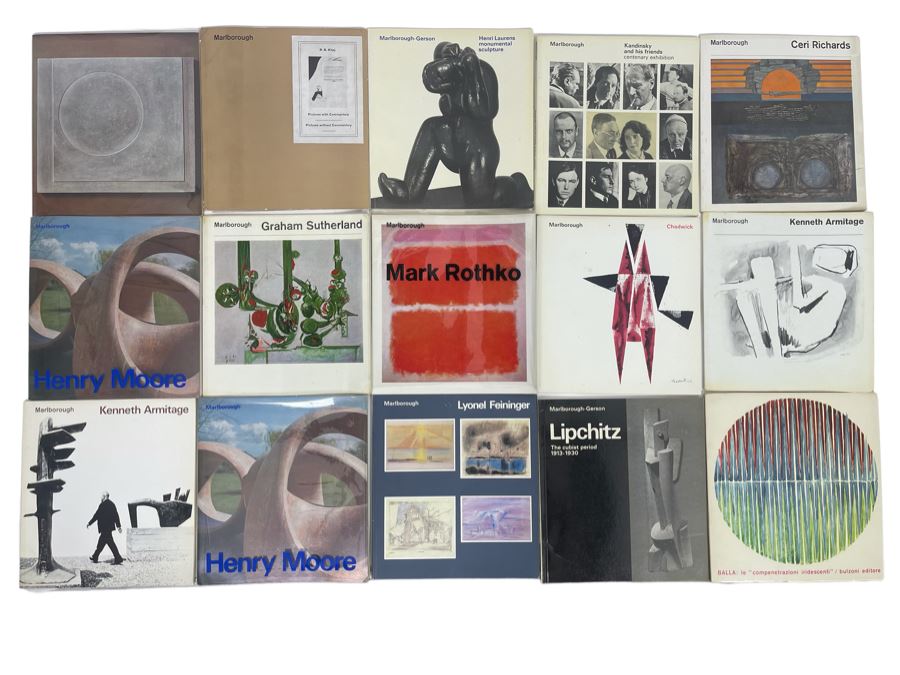 Collection Of 15 Mid-Century Marlborough Art Gallery Catalogs From Lipchitz, Feininger, Rothko, Kadinsky, Chadwick, Moore And More Artists [Photo 2]