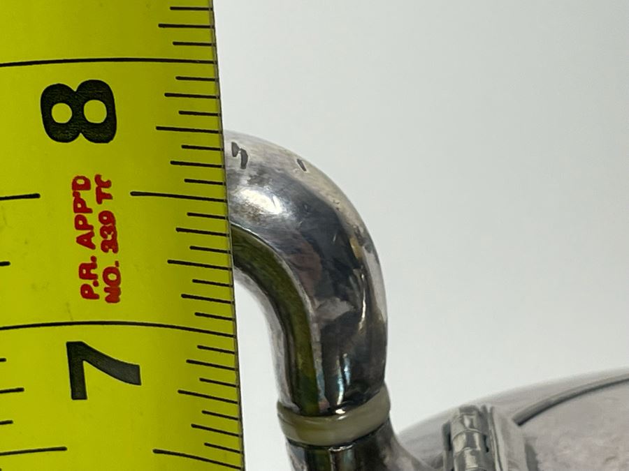 Silverplate Coffee Pot 7.5H And Pair Of Silverplate Stemware Glasses 7.5H [Photo 10]