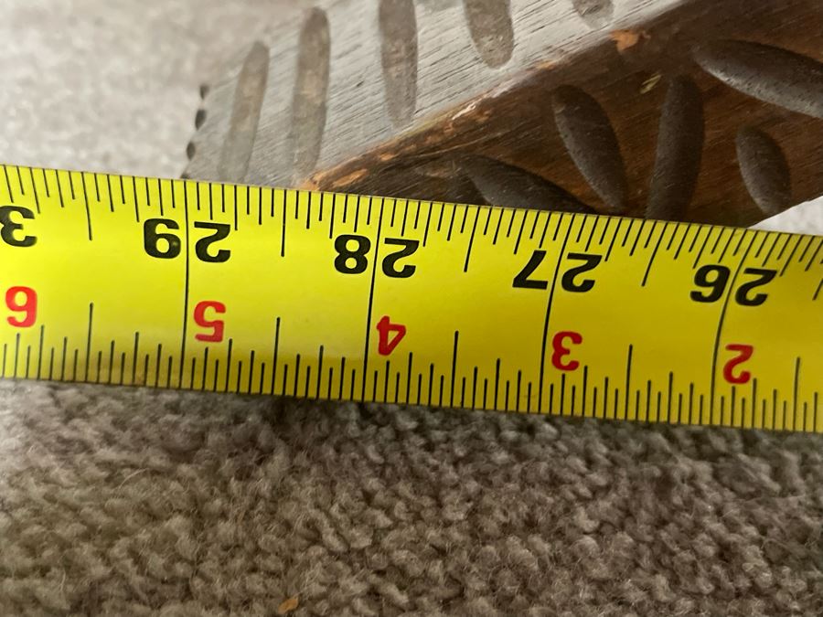 Carved Wooden Folding Bench Seat Chair From Honduras 29W X 16H [Photo 13]