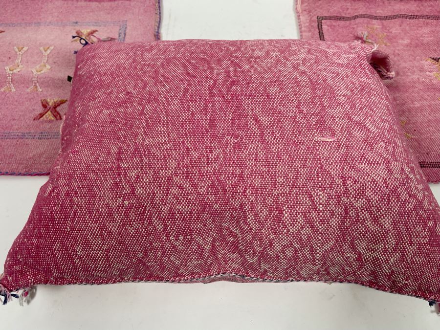 (4) Moroccan Sabra Cactus Silk Pillow Covers Accent Throws Apx 20 X 17 Retails $300 [Photo 8]