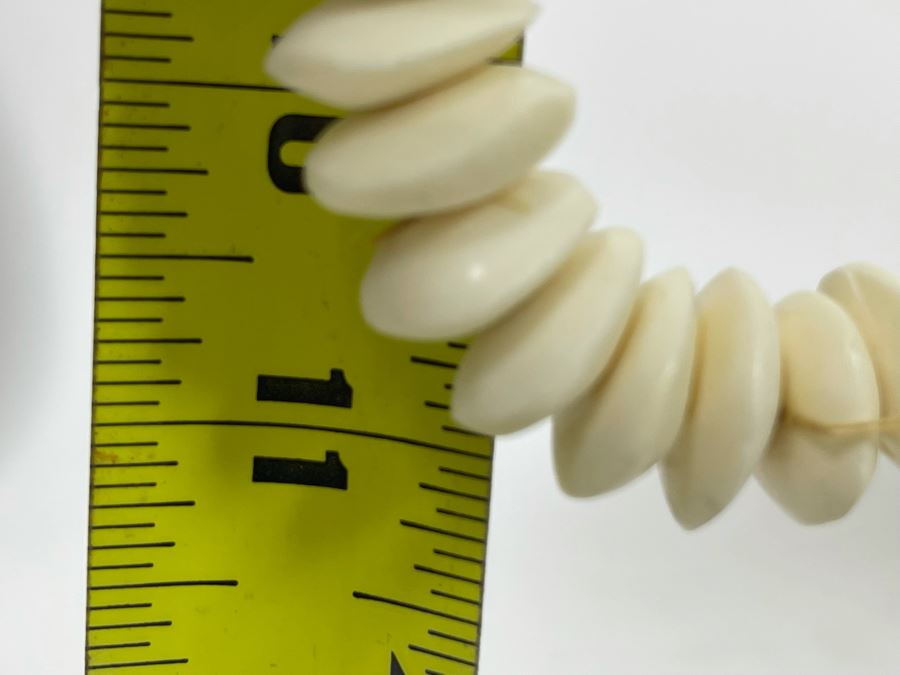 New Crimson Beaded 24' Necklace And Saucer White Bone Beaded 22' Necklace Retails $110 [Photo 8]