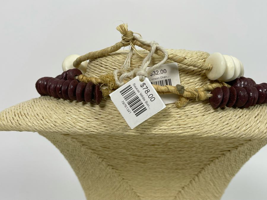 New Crimson Beaded 24' Necklace And Saucer White Bone Beaded 22' Necklace Retails $110 [Photo 5]