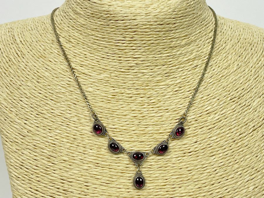 Vintage Sterling Silver Pendant 16' Necklace 7g [Photo 2]