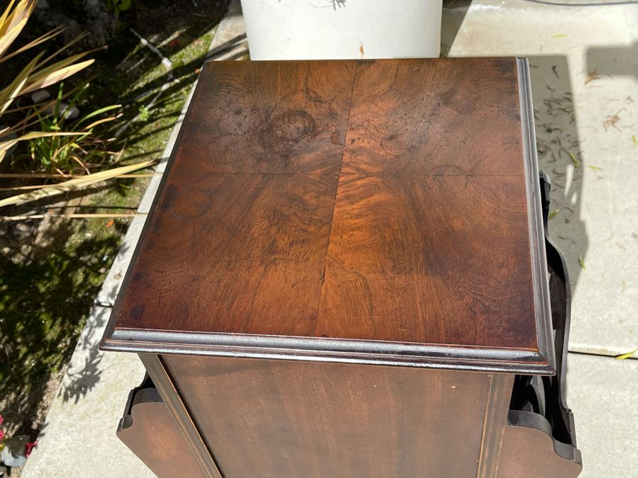 Vintage Bedside Table With Copper Lined Cabinet [Photo 9]
