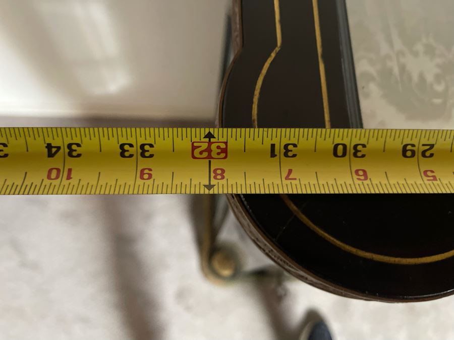 Stunning French Ebonized Wooden Display Cabinet With Gilt Bronze Ornamentation 32W X 15D X 41H [Photo 14]