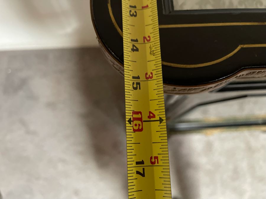 Stunning French Ebonized Wooden Display Cabinet With Gilt Bronze Ornamentation 32W X 15D X 41H [Photo 15]