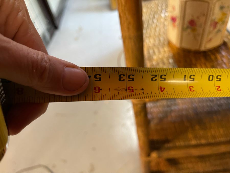 Mid-Century Bamboo / Rattan Bookshelf Display Cabinet 54W X 18D X 78H [Photo 6]