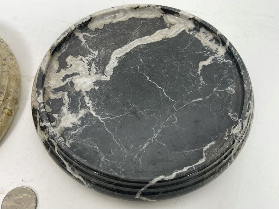 Fossilized Stone And Black Marble Stands 7R [Photo 4]