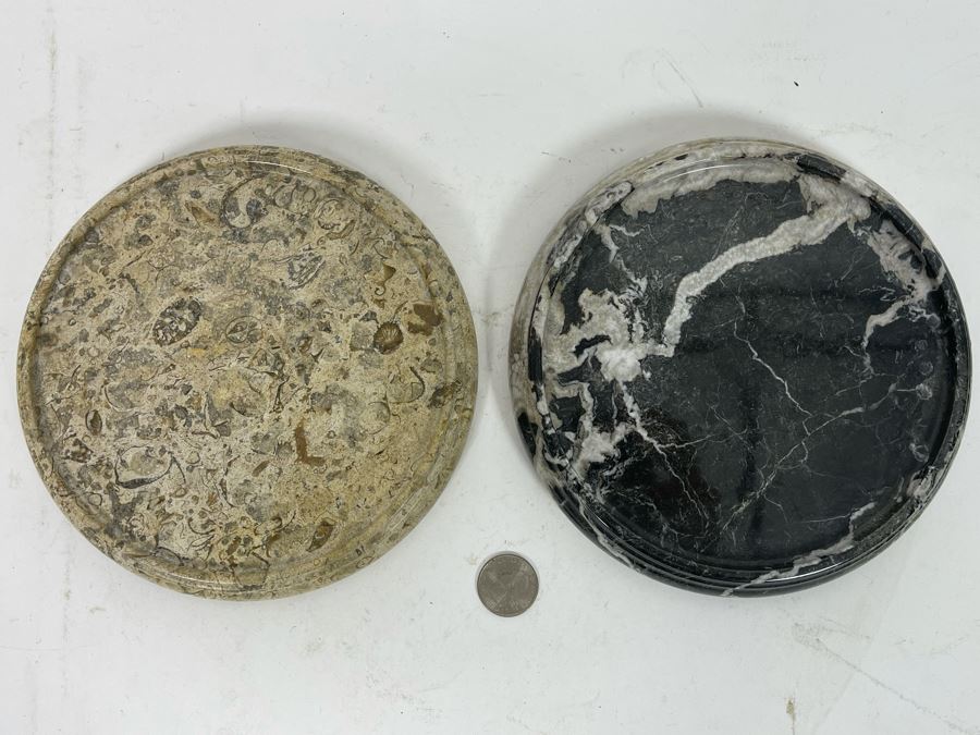 Fossilized Stone And Black Marble Stands 7R [Photo 2]