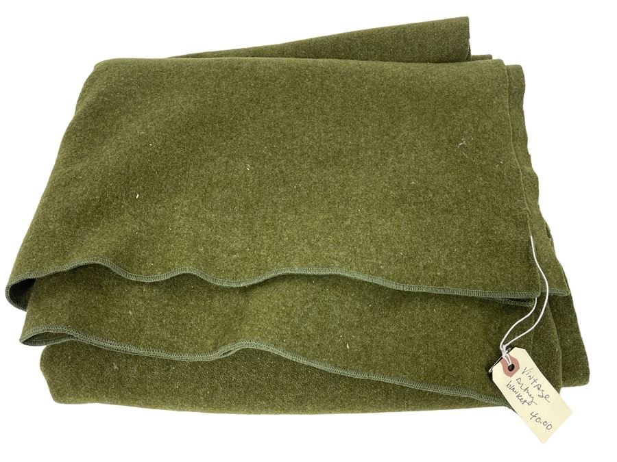 Vintage Army Military Blanket