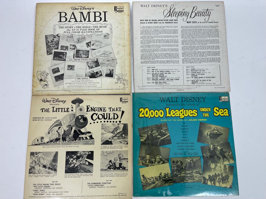 (4) Vintage Walt Disney Vinyl Records [Photo 9]