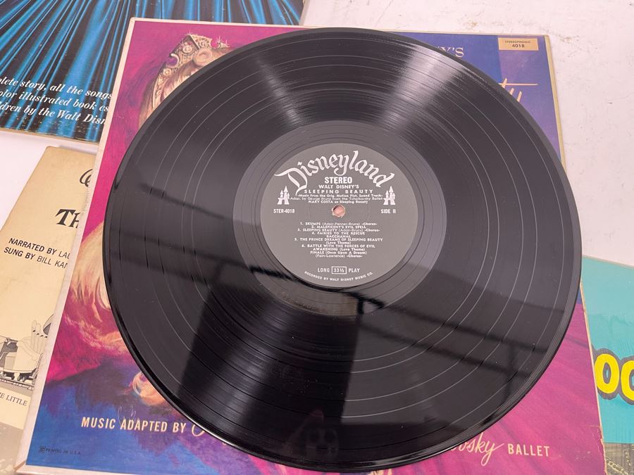 (4) Vintage Walt Disney Vinyl Records [Photo 12]