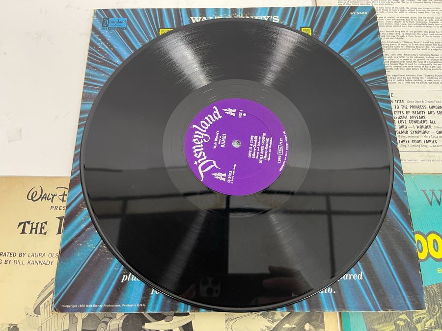(4) Vintage Walt Disney Vinyl Records [Photo 11]