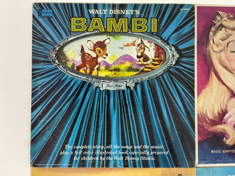 (4) Vintage Walt Disney Vinyl Records [Photo 2]