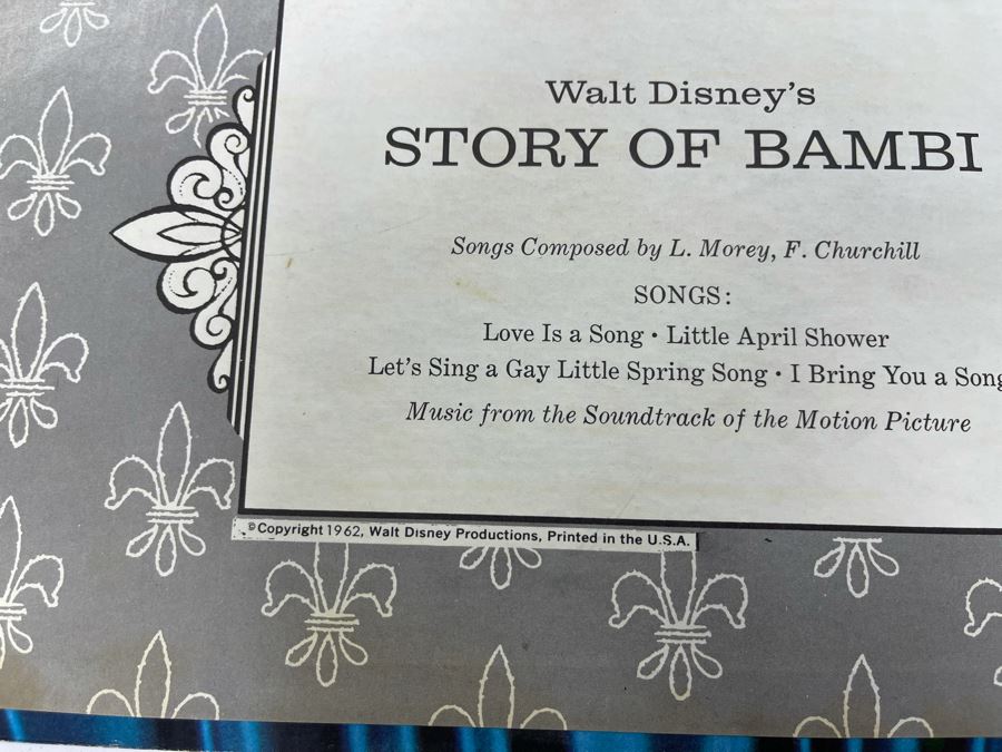 (4) Vintage Walt Disney Vinyl Records [Photo 3]