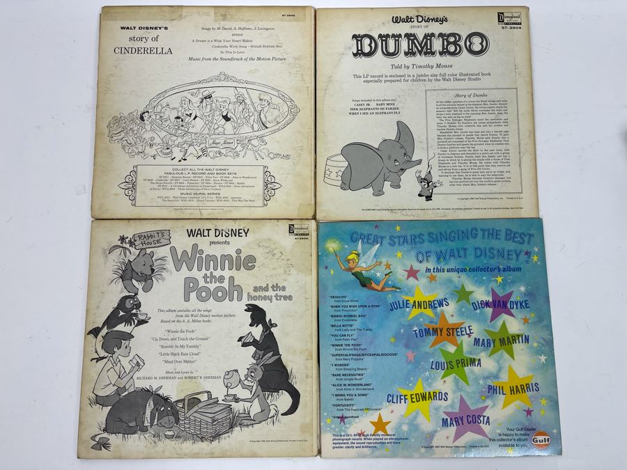 (4) Vintage Walt Disney Vinyl Records [Photo 15]