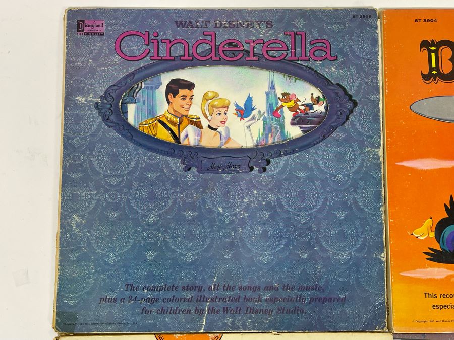 (4) Vintage Walt Disney Vinyl Records [Photo 2]