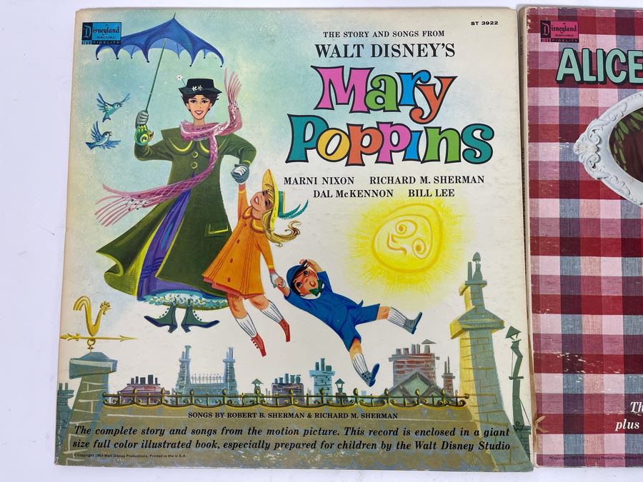 (3) Vintage Walt Disney Vinyl Records [Photo 3]