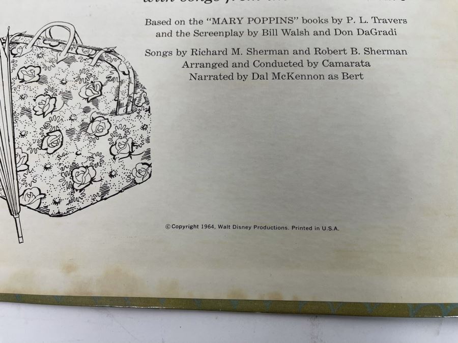 (3) Vintage Walt Disney Vinyl Records [Photo 8]