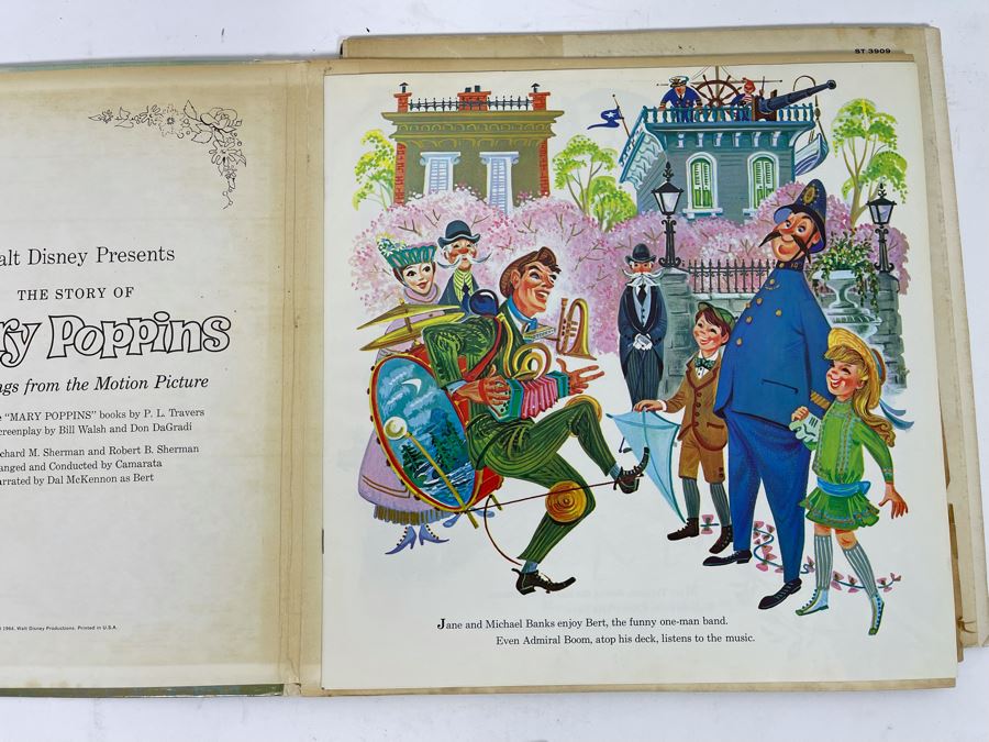 (3) Vintage Walt Disney Vinyl Records [Photo 9]