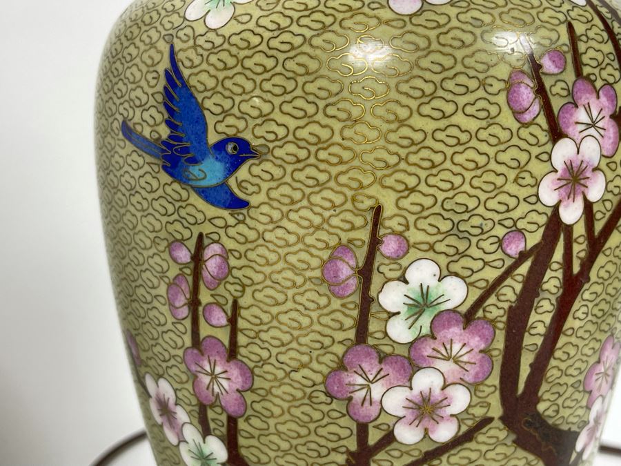 Chinese Cloisonne Table Lamp, Chinese Porcelain Table Lamp And Japanese Imari Table Lamp (No Shades) [Photo 4]