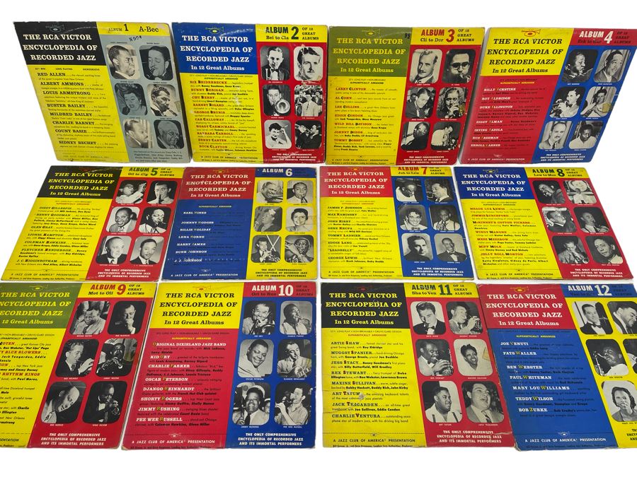 Entire Collection Of 1-12 RCA Victor Encyclopedia Of Recorded Jazz Vinyl Records [Photo 1]