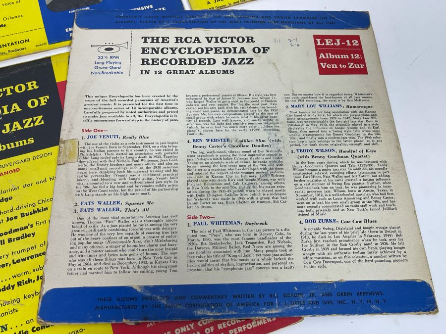 Entire Collection Of 1-12 RCA Victor Encyclopedia Of Recorded Jazz Vinyl Records [Photo 16]