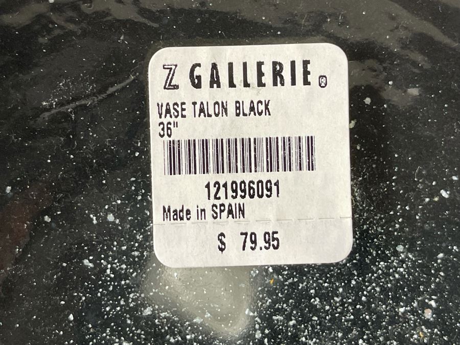 Z Gallerie 36' Black Vase And 8' Black Ceramic Vase [Photo 4]