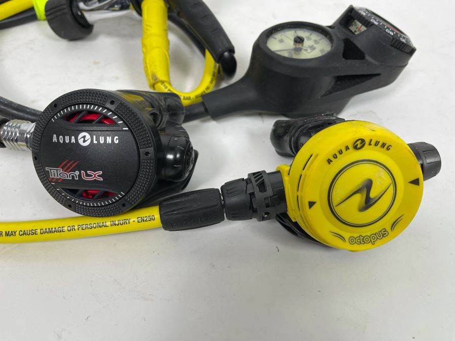 Aqua Lung Titan LX Scuba Diving Regulator And Accessories [Photo 4]