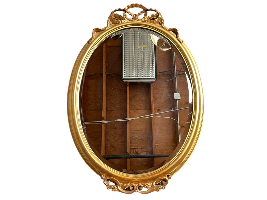 Gold Tone Resin Wall Mirror 27W X 40H [Photo 1]