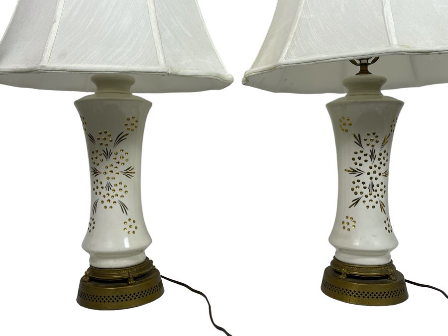 Pair Of Mid-Century Table Lamps 30H