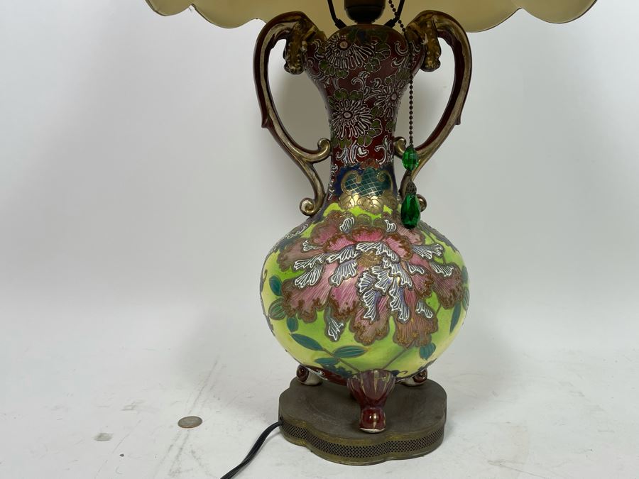 Stunning Vintage Asian Table Lamp 27H   48554 3mfr 