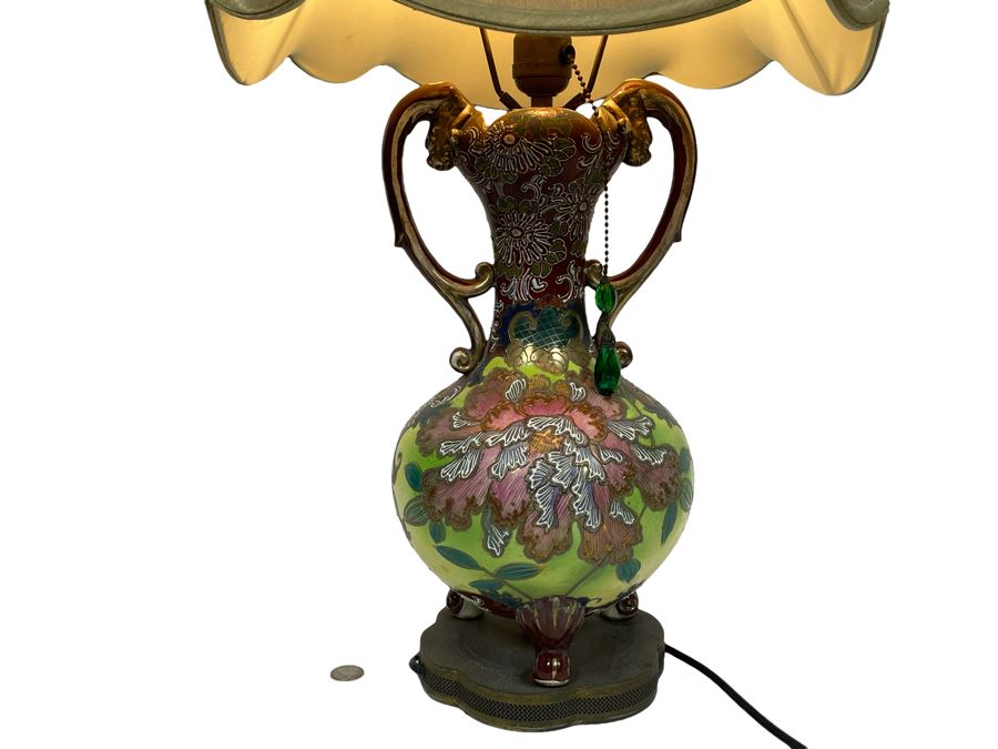 Stunning Vintage Asian Table Lamp 27H