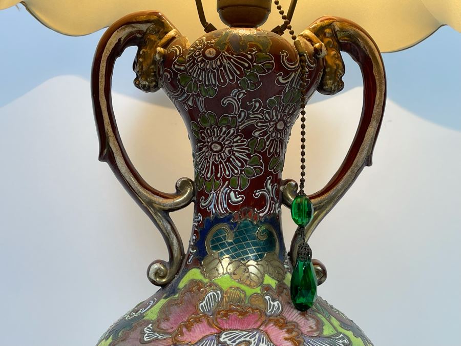 Stunning Vintage Asian Table Lamp 27H [Photo 7]