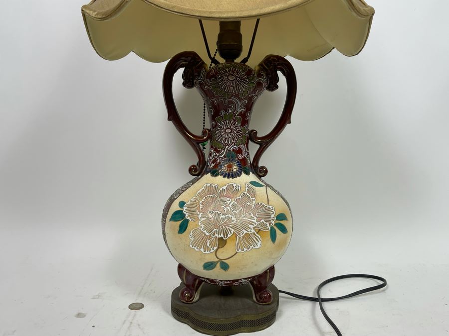 Stunning Vintage Asian Table Lamp 27H [Photo 13]
